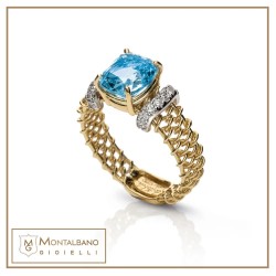Anello Texture Pietra azzurra | Gioielli De Nobili